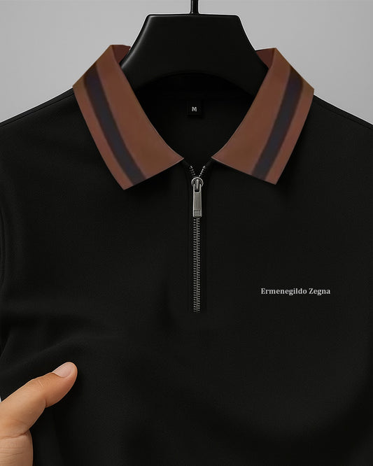 Premium Cotton Zipper Polo Shirt For Men New Arrival