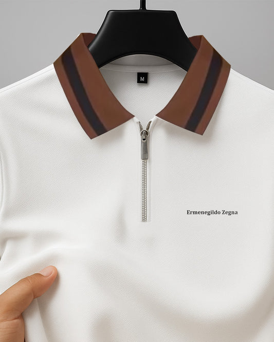 Premium Cotton Zipper Polo Shirt For Men New Arrival